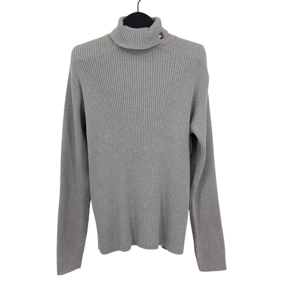 Vintage Polo Jean Ralph Lauren Turtleneck Sweater Ribbed Academia Preppy XLarge